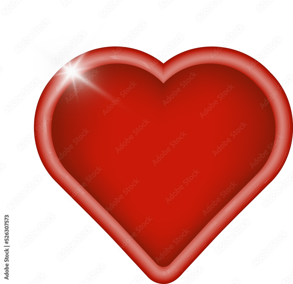 Hearts Glossy playing card suit symbols with border. Vector illustration Isolated on red background Hearts Glossy playing card suit symbols with border. Vector illustration Isolated on red background