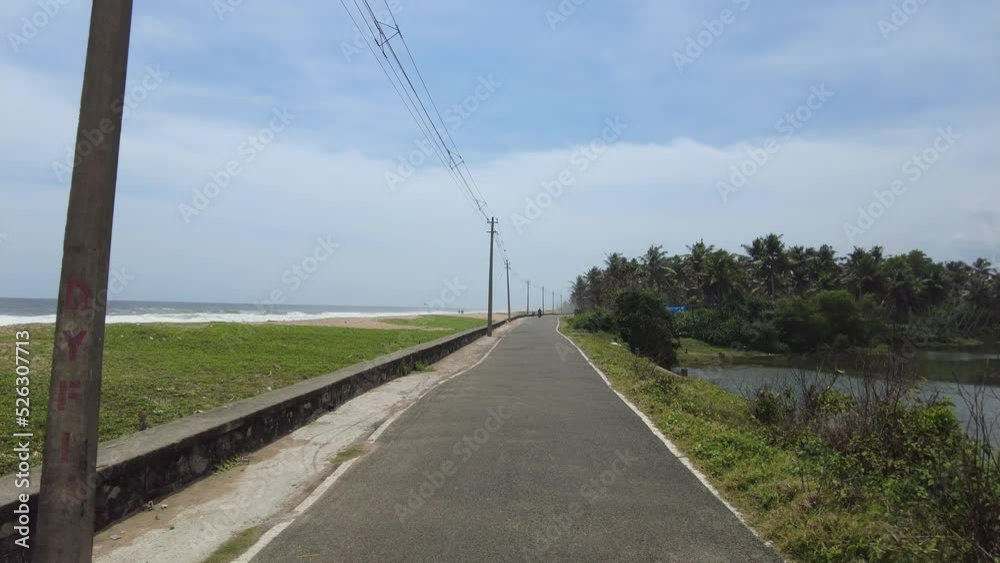 Poovar golden sand beach coastal road, Thiruvananthapuram, Kerala Poovar golden sand beach coastal road, Thiruvananthapuram, Kerala