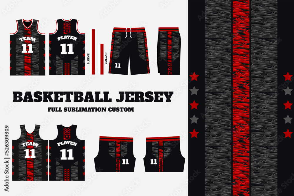 Premium Vector  A vector basketball jersey pattern design and