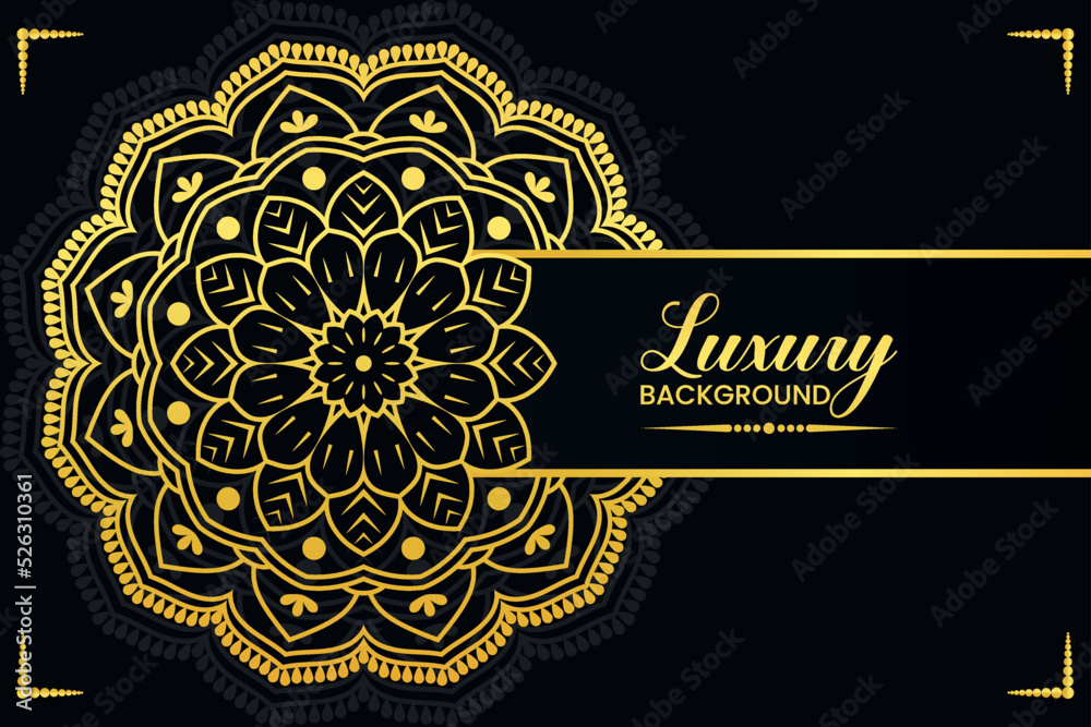 Luxury golden color mandala background design Luxury golden color mandala background design