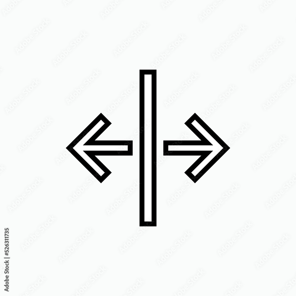 Separation Icon. Divide Symbol - Vector.      