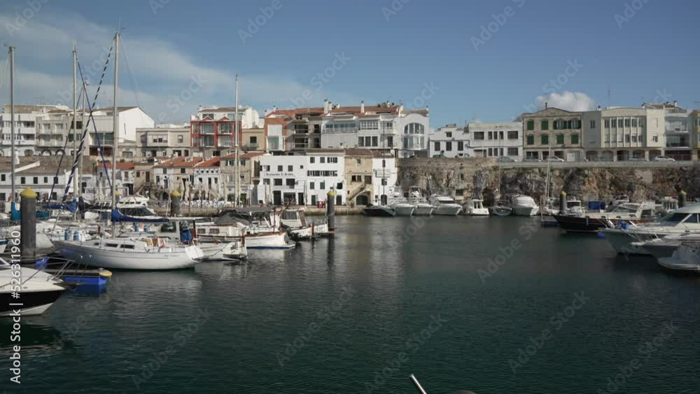 Marina and historic centre from elevated position, Ciutadella, Menorca, Balearic Islands Marina and historic centre from elevated position, Ciutadella, Menorca, Balearic Islands