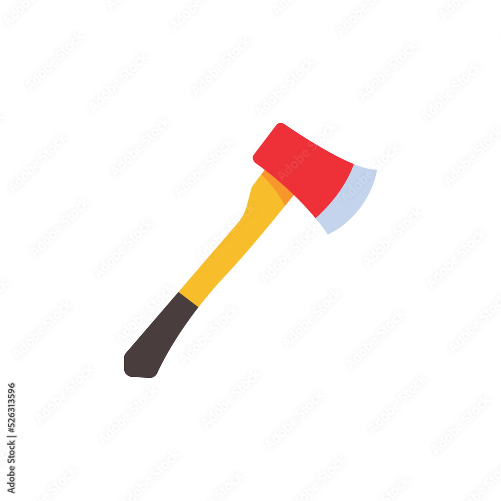 Red Fire Ax. firefighter rescue equipment Red Fire Ax. firefighter rescue equipment