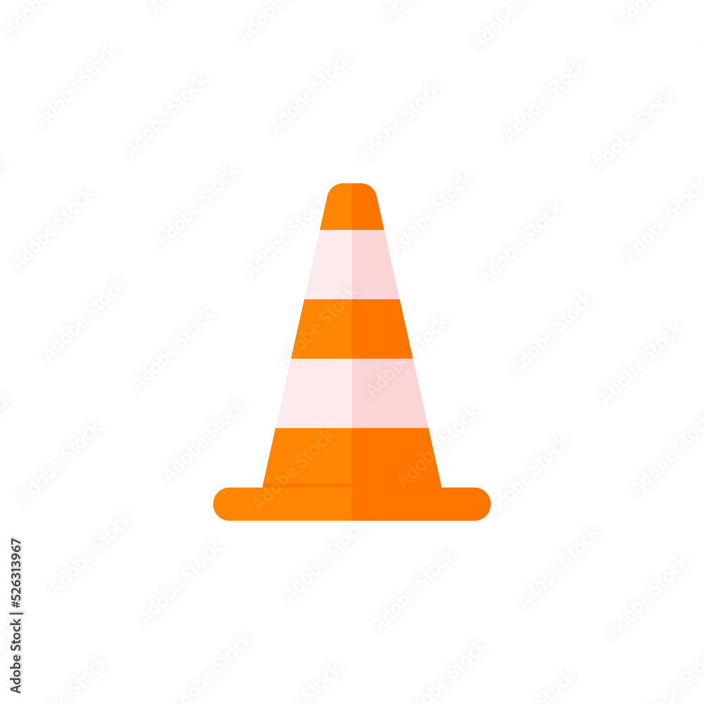 Traffic cones. Barrier cones divide the protective zone. Traffic cones. Barrier cones divide the protective zone.