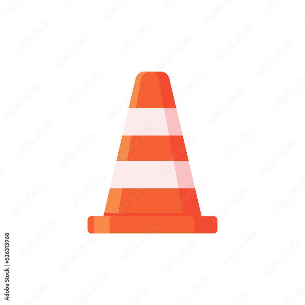 Traffic cones. Barrier cones divide the protective zone. Traffic cones. Barrier cones divide the protective zone.