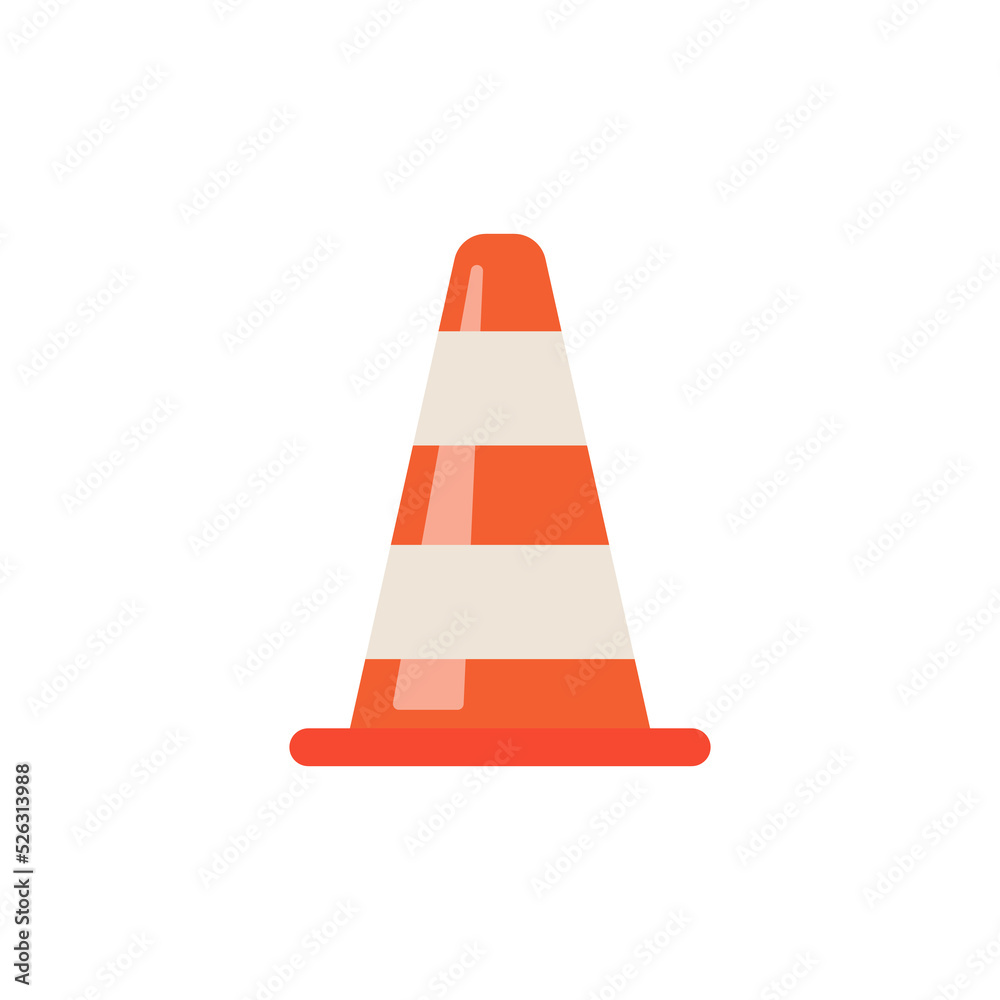 Traffic cones. Barrier cones divide the protective zone. Traffic cones. Barrier cones divide the protective zone.