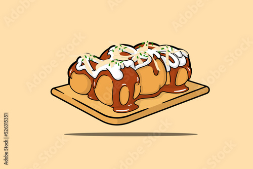 Fotografia takoyaki snack japan