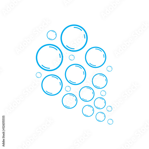 Natural realistic bubble design template