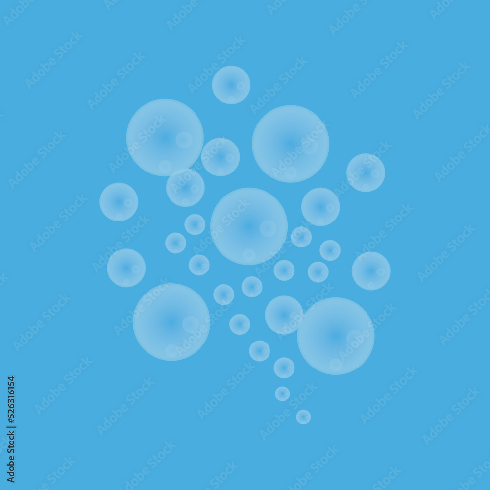 Natural realistic bubble design template