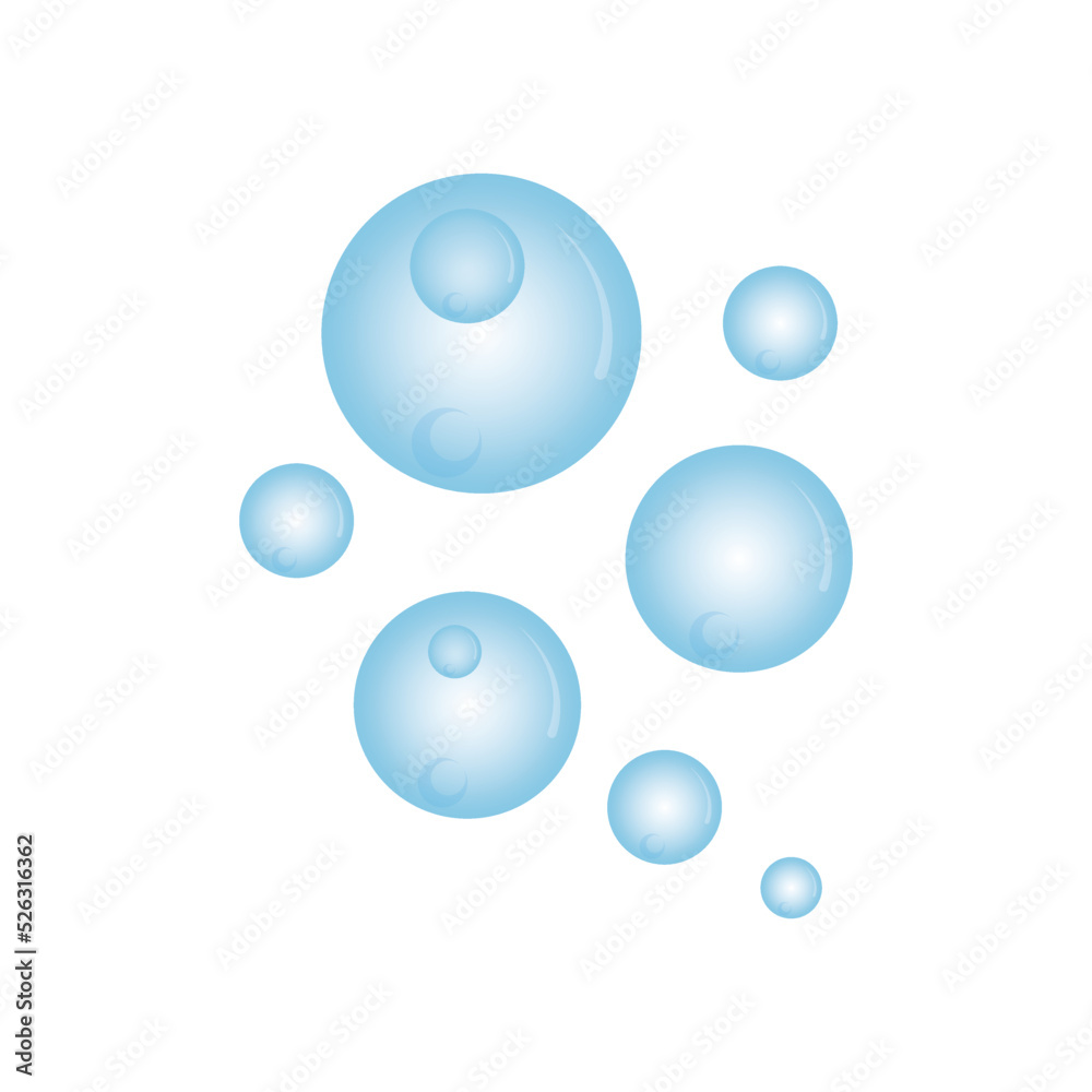 Natural realistic bubble design template Natural realistic bubble design template