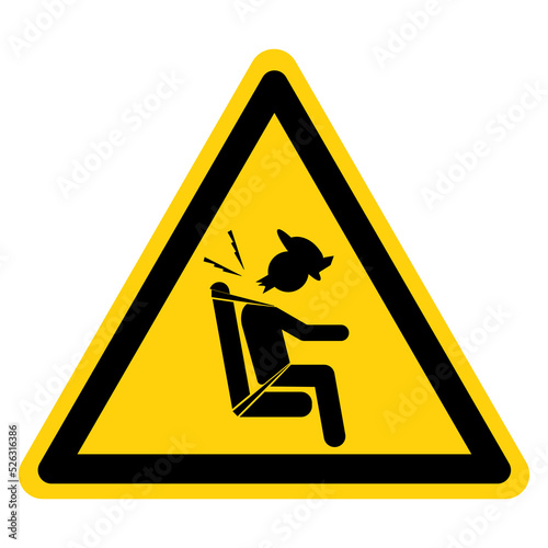 Do Not Wear Helmet While Seated Symbol Sign, Vector Illustration, Isolate On White Background Label .EPS10