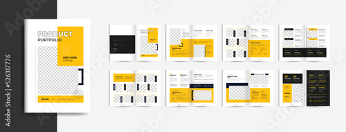 Product catalog design template for your business professional company furniture product visual catalog design brochure fully editable text and vector