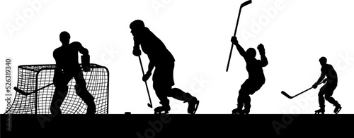 Photography Ice Hockey Players Silhouette Match Game Scene