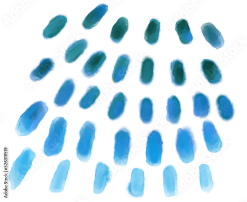 Watercolor painting decoration element dots dashs colorful artistic texture illustration