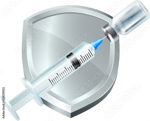 Vaccine Injection Medical Immunization Shield photo