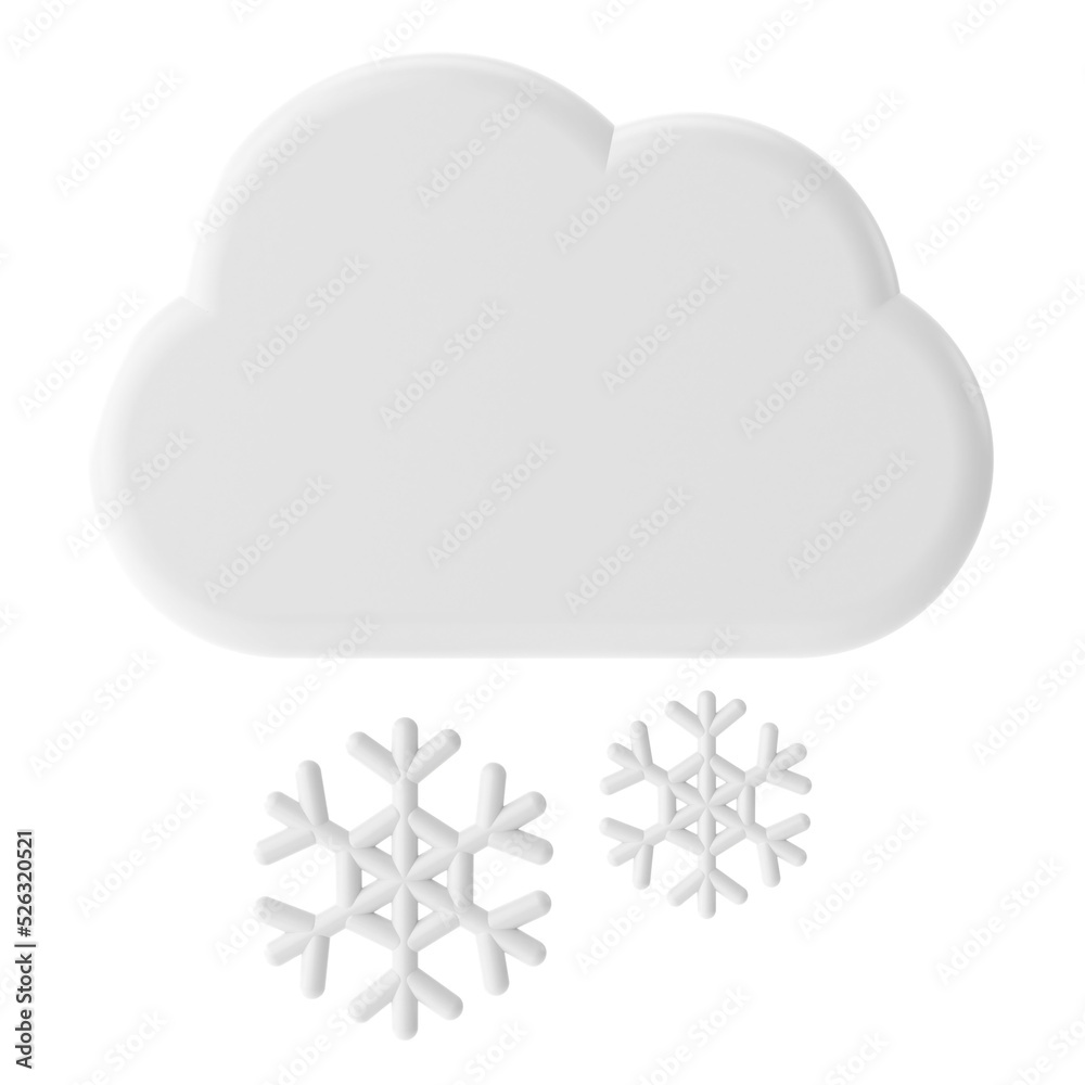 Snowy. 3D weather icon. 3D climate icon. 3D element. Snowy. 3D weather icon. 3D climate icon. 3D element.