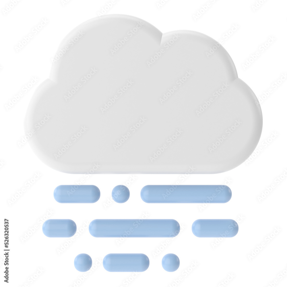 Foggy. Misty. 3D weather icon. 3D climate icon. 3D element. Foggy. Misty. 3D weather icon. 3D climate icon. 3D element.