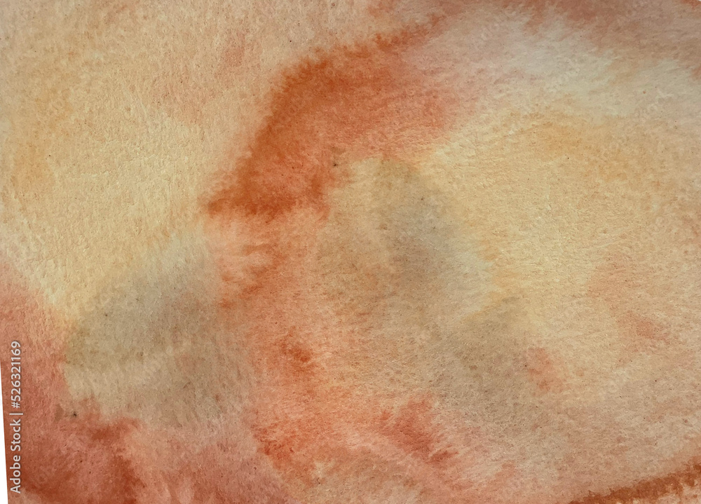 Fototapeta premium Watery brown watercolor full background paper and paint texture wallpaper