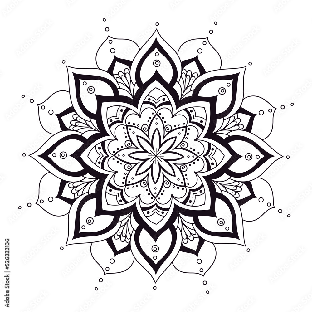 Obraz premium Mandalas geometric pattern, Warm Mandala,Rainbow Flower of Life with Lotus, Flower of Life in Lotus. png