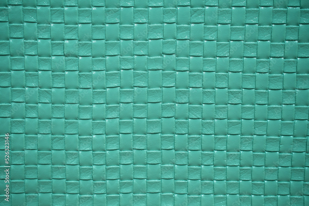 Green leather woven texture background. Green braided leather texture ...