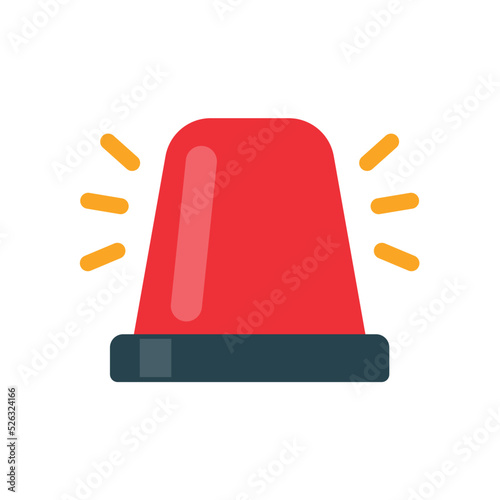 Emergency siren icon. Hazard warning light, ambulance route alarm
