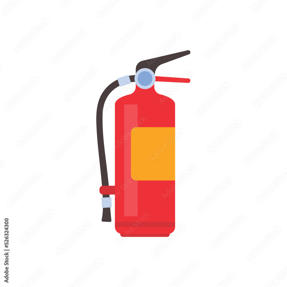 Obraz premium red fire extinguisher for suppressing fire in buildings