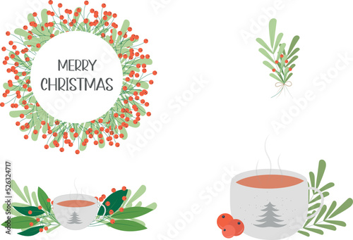 Christmas cups and banner set