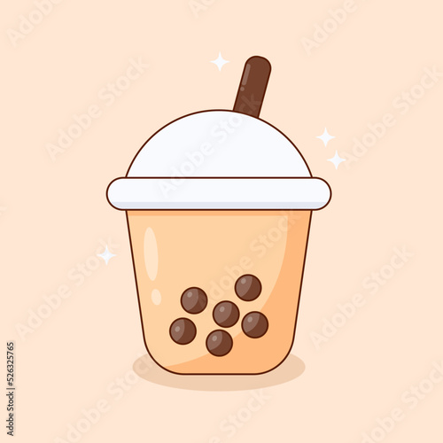 Doodle Cartoon Delicious Milk Boba Tea