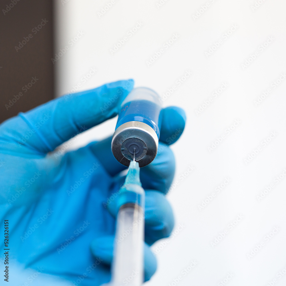 Scientists or doctors collect viral samples for preparation analysis and production of vaccines in the laboratory , Vaccine research to eliminate viruses concept. Scientists or doctors collect viral samples for preparation analysis and production of vaccines in the laboratory , Vaccine research to eliminate viruses concept.