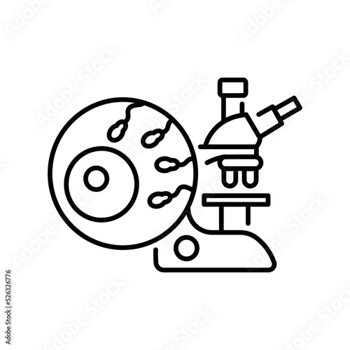In vitro fertilization olor line icon. Pregnancy. Pictogram for web page, mobile app, promo.