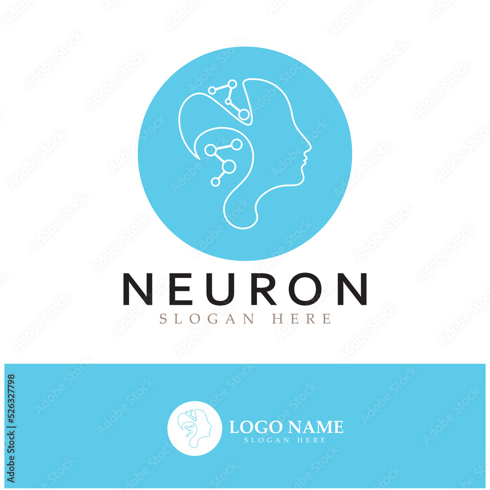 Neuron logo or nerve cell logo design,molecule logo illustration template icon with vector concept Neuron logo or nerve cell logo design,molecule logo illustration template icon with vector concept