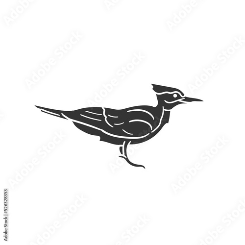 Wood Pecker Icon Silhouette Illustration. Bird Vector Graphic Pictogram Symbol Clip Art. Doodle Sketch Black Sign.