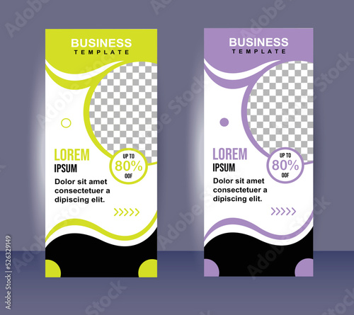 Brochure flat design template creative concept.
