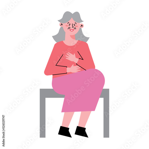 korean old woman seated