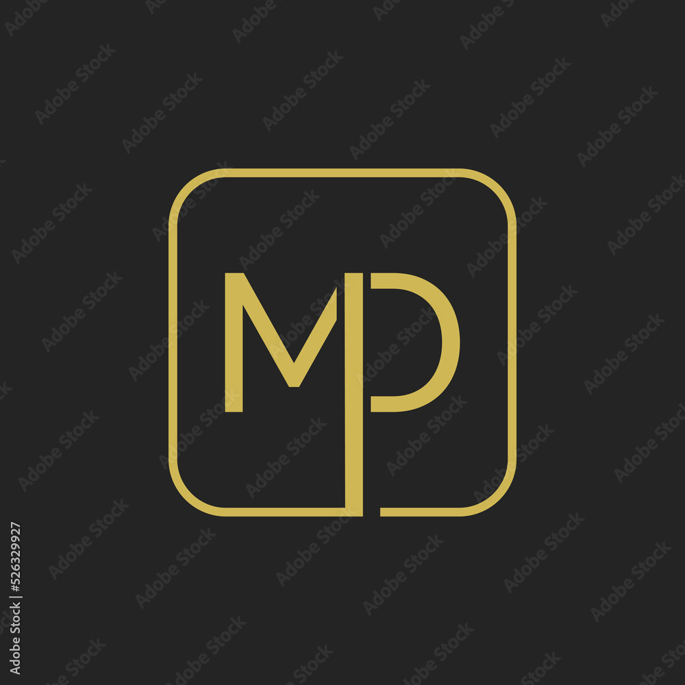 Initial MD Letters Square Shape Icon Logo Design. Initial MD Letters Square Shape Icon Logo Design.