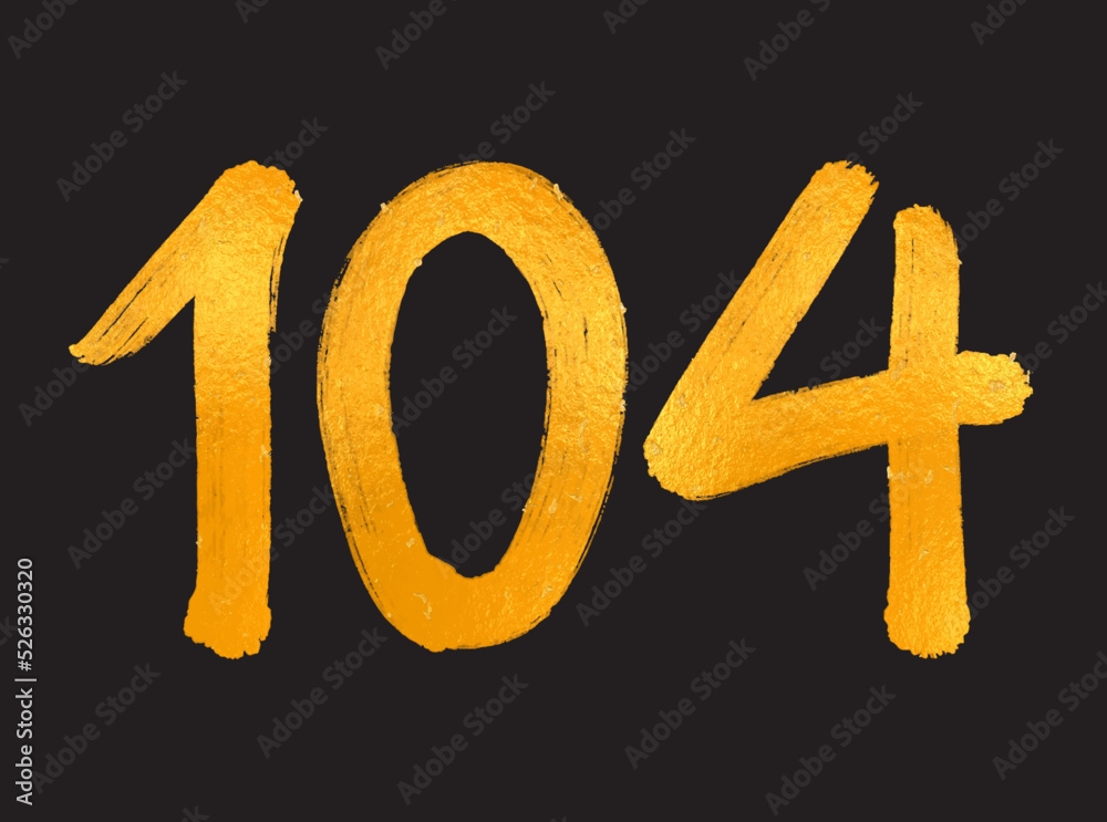 104 Number logo vector illustration 104 Years Anniversary Celebration