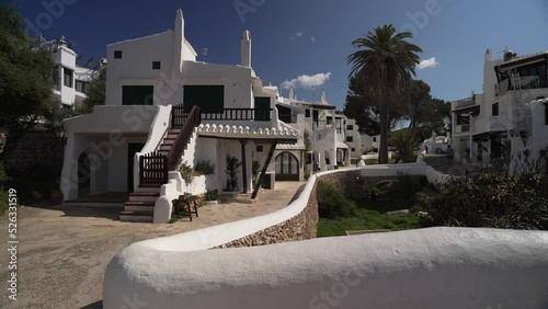 Whitewashed houses in Binibeca Vell, Binibeca Vell, Menorca, Balearic Islands photo