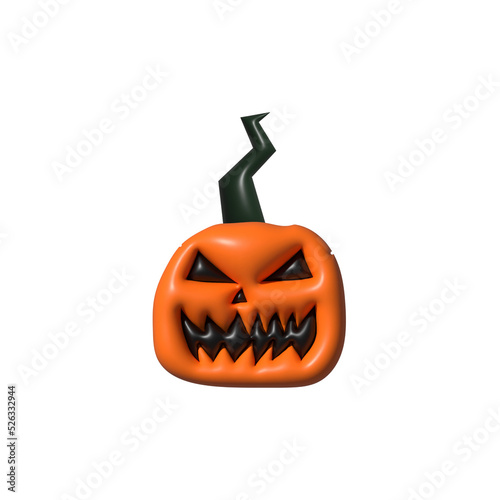 halloween pumpkin isolated on white