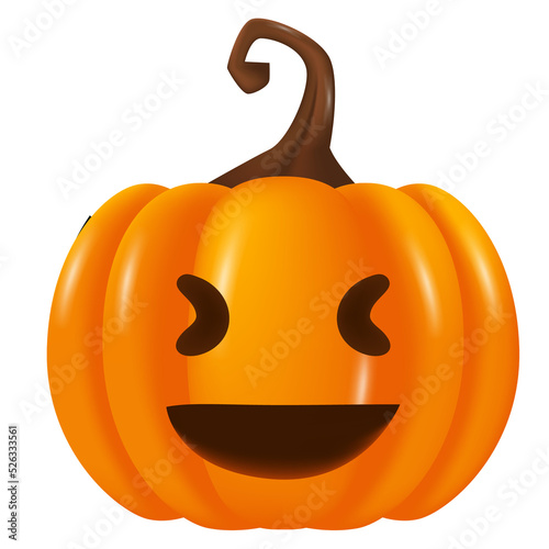 3D cute pumpkin jack o lantern