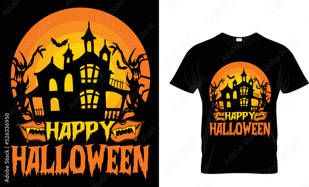 Halloween T-Shirt Design Template ( New and Creative ).