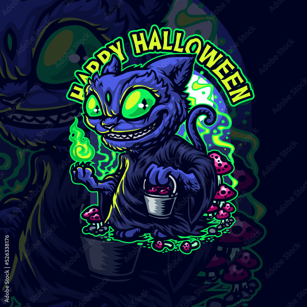 Obraz premium Horror Halloween Mascot Logo Template