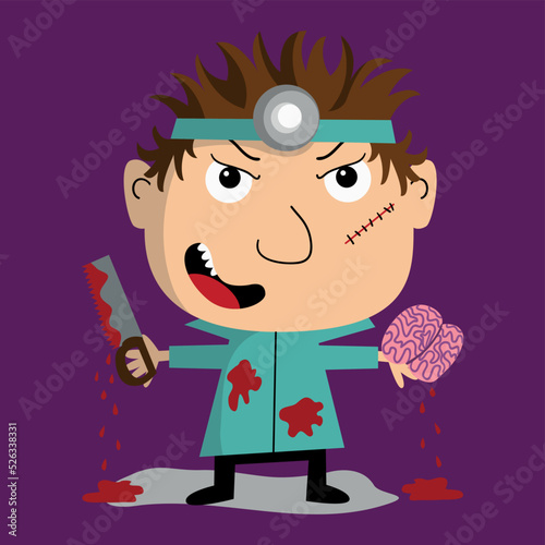 Doctor Frankenstein colored clipart