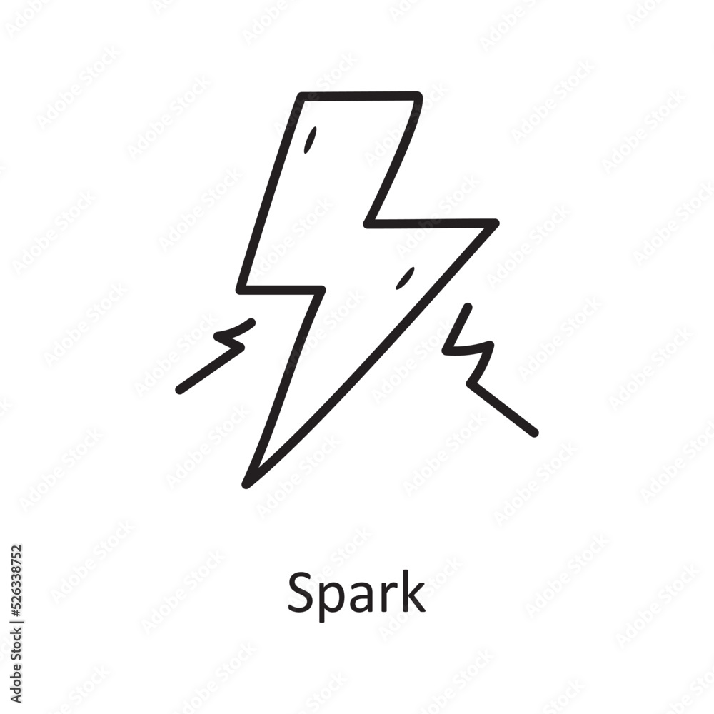 Spark vector Outline Icon Design illustration. Nature Symbol on White background EPS 10 File