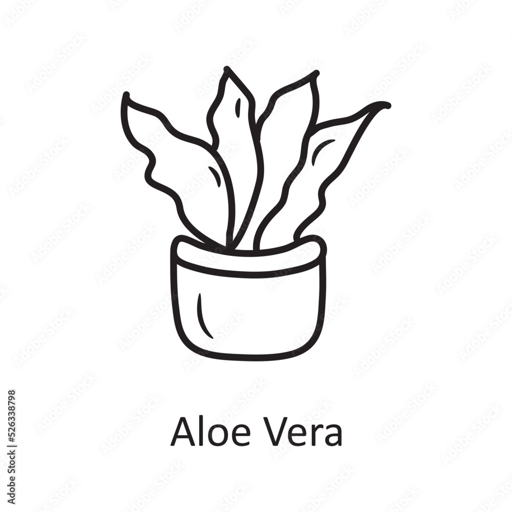 Aloe Vera vector Outline Icon Design illustration. Nature Symbol on White background EPS 10 File Aloe Vera vector Outline Icon Design illustration. Nature Symbol on White background EPS 10 File
