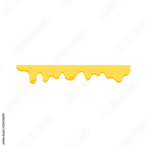 The flow of honey from the honeycomb with bees and different liquid flow.vector illustration and icon.