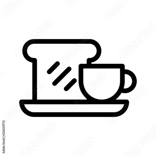 breakfast line icon illustration vector graphic