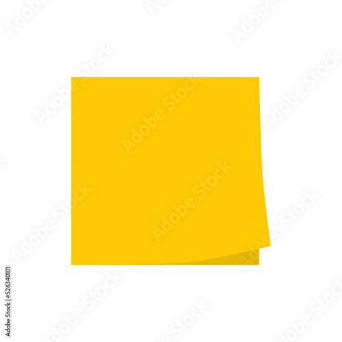 Colorful memos on a white background , Collection of different colored sheets of note papers with curled corner ,  Vector illustration