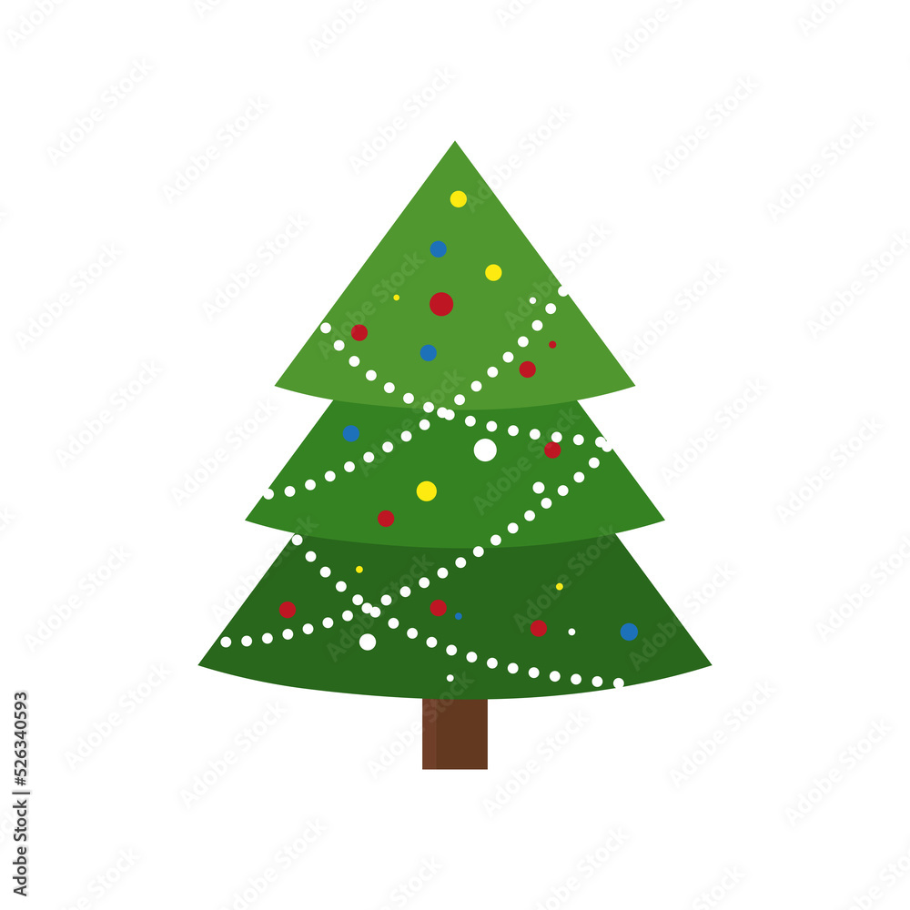 Vector set of cartoon Christmas trees Vector set of cartoon Christmas trees