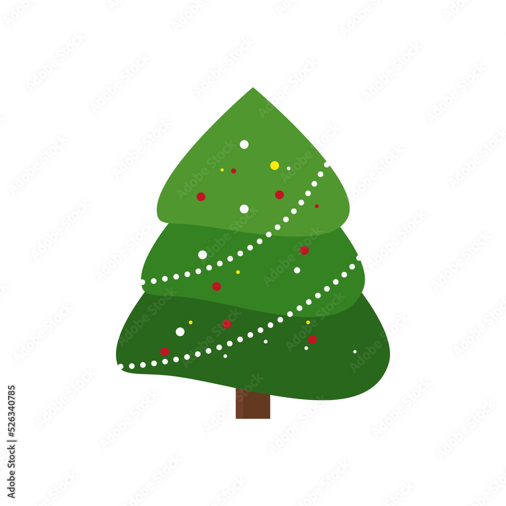 Vector set of cartoon Christmas trees Vector set of cartoon Christmas trees