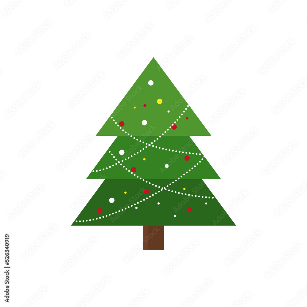 Vector set of cartoon Christmas trees Vector set of cartoon Christmas trees